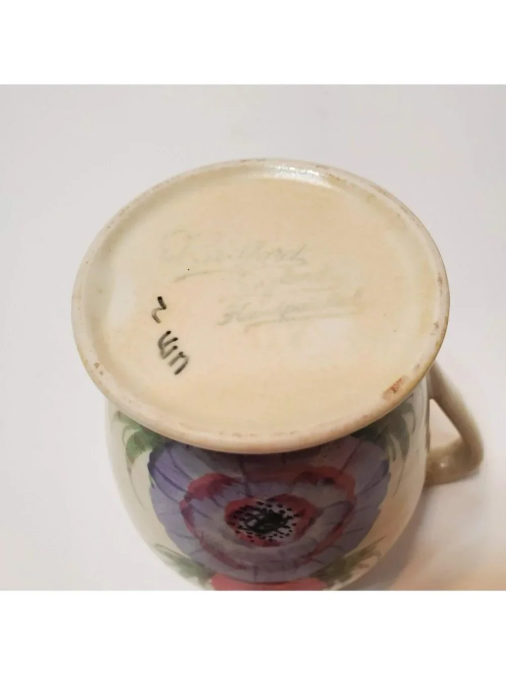 Vintage Milk Jug, 1930s E Radford England Pottery, Hand Painted Ceramic Creamer